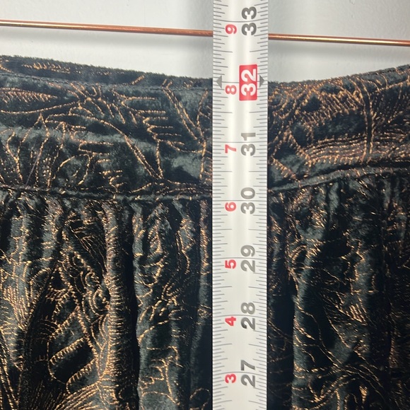 Bila of California made in India velvet black /brown midi skirt medium Vintage - Picture 8 of 9